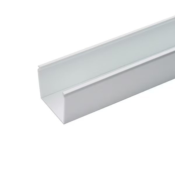 Base Wiring Duct, Type FS, Solid Wall, White, 4